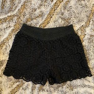 High Waist Crotchet Shorts